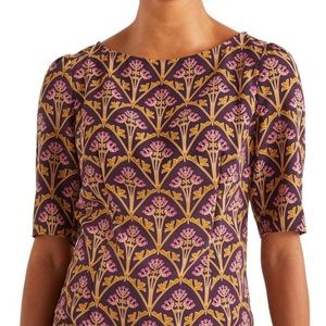 BODEN Annie Print Boat Neck Top